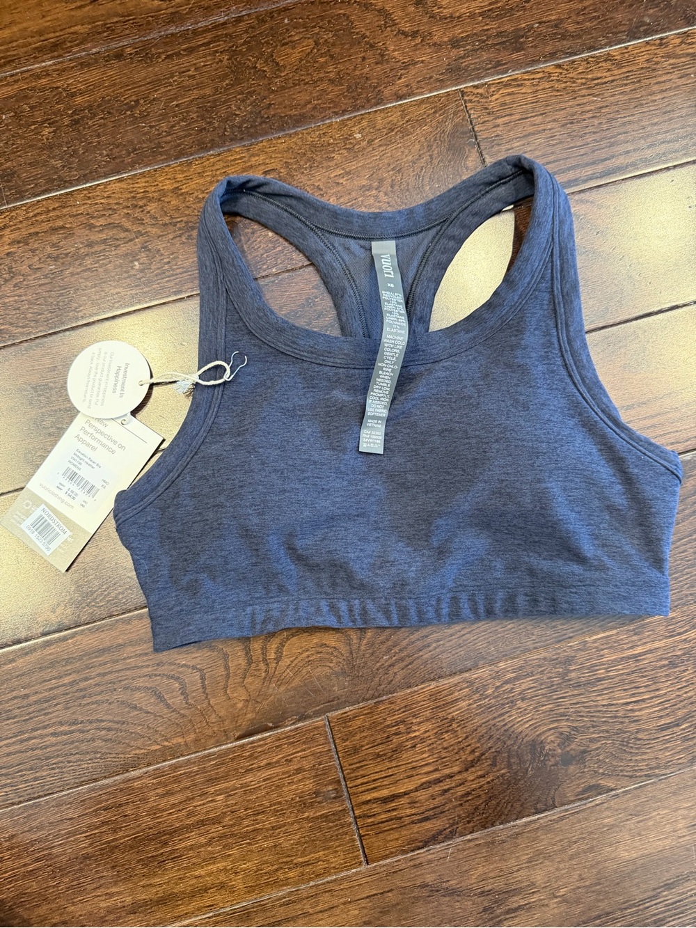 NWT Vuori Midnight heather Racerback Sports Bra XS